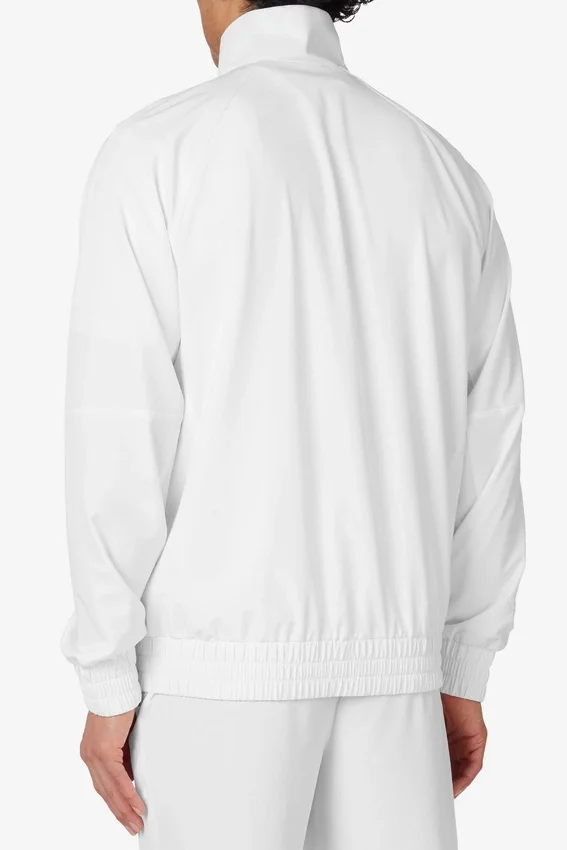 White Tennis Court Track Top