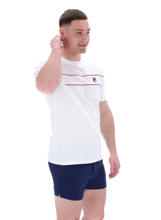 White Williams Contrast Piping T-Shirt
